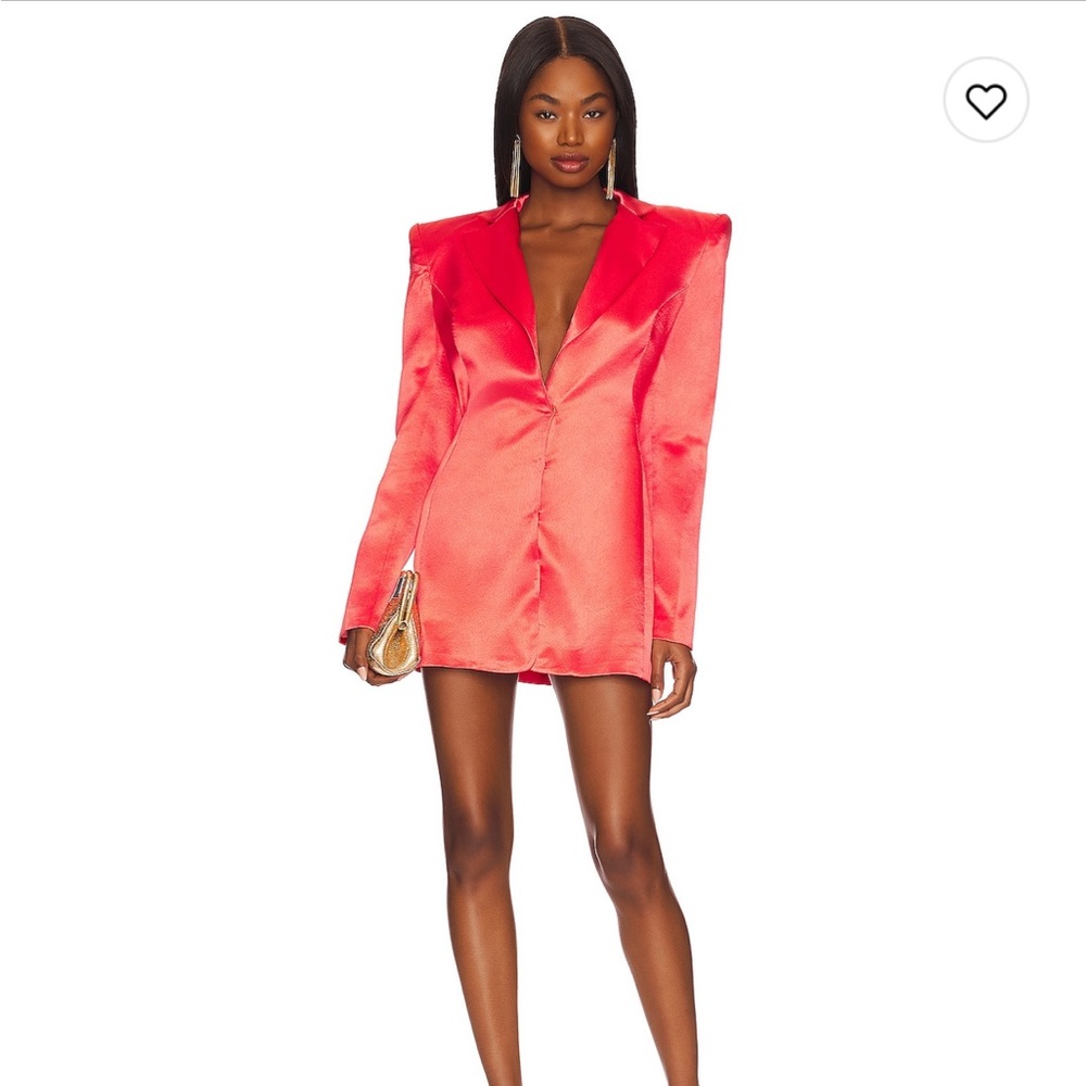 NEW Bronx and Banco SOLD OUT neon coral blazer dress